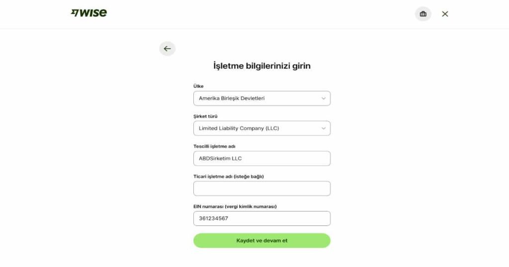 Wise Business (Kurumsal) Hesap Nasıl Açılır? Wise Business Şirket Bilgileri