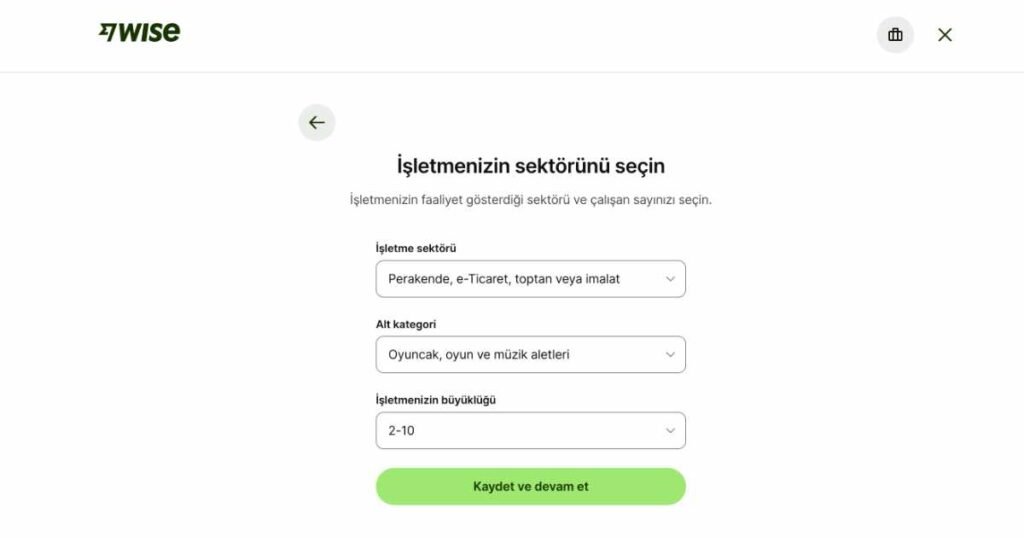 Wise Business (Kurumsal) Hesap Nasıl Açılır? Wise Business Şirket Faaliyet Alanı