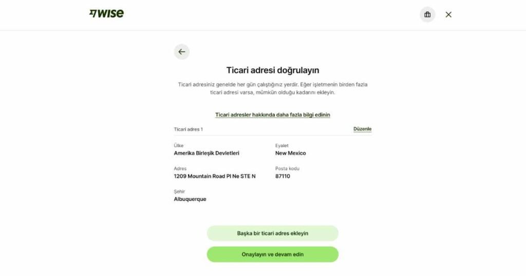 Wise Business (Kurumsal) Hesap Nasıl Açılır? Wise Business Şirket Adresi Doğrulama