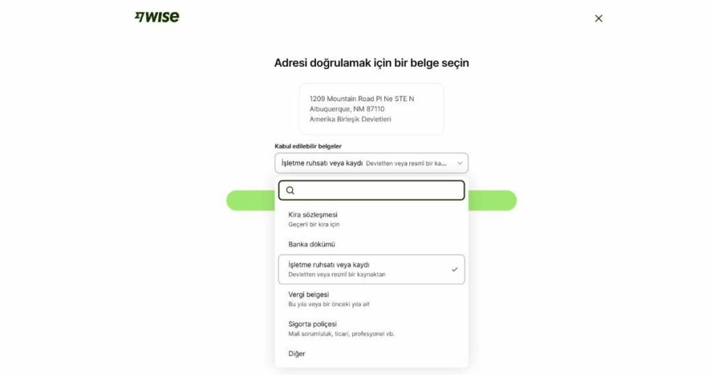 Wise Business (Kurumsal) Hesap Nasıl Açılır? Wise Business Şirket Adresini Doğrulama