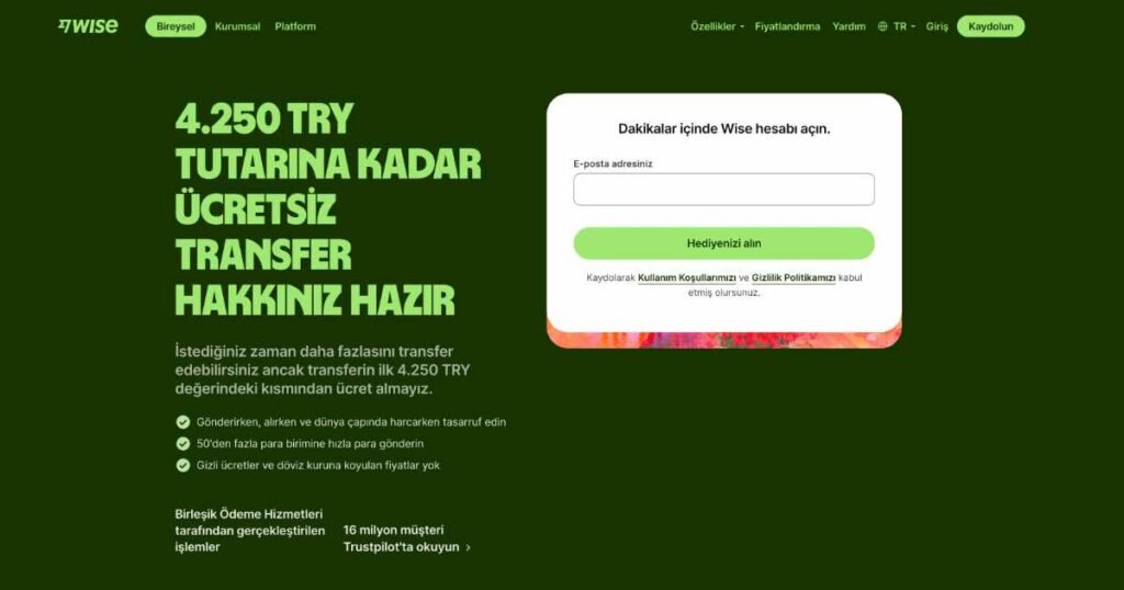 Wise Business (Kurumsal) Hesap Nasıl Açılır? Wise Kurumsal Hesap Kayıt Ekranı