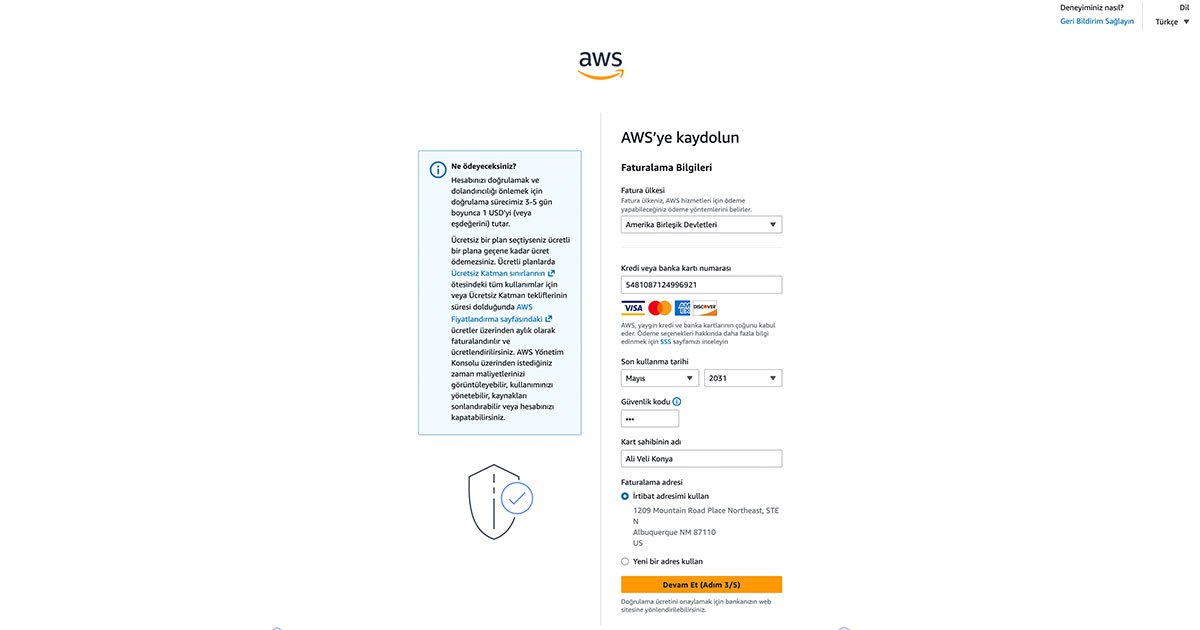 Anthropic Claude Bedava Kullanın Amazon AWS Kart Bilgileri