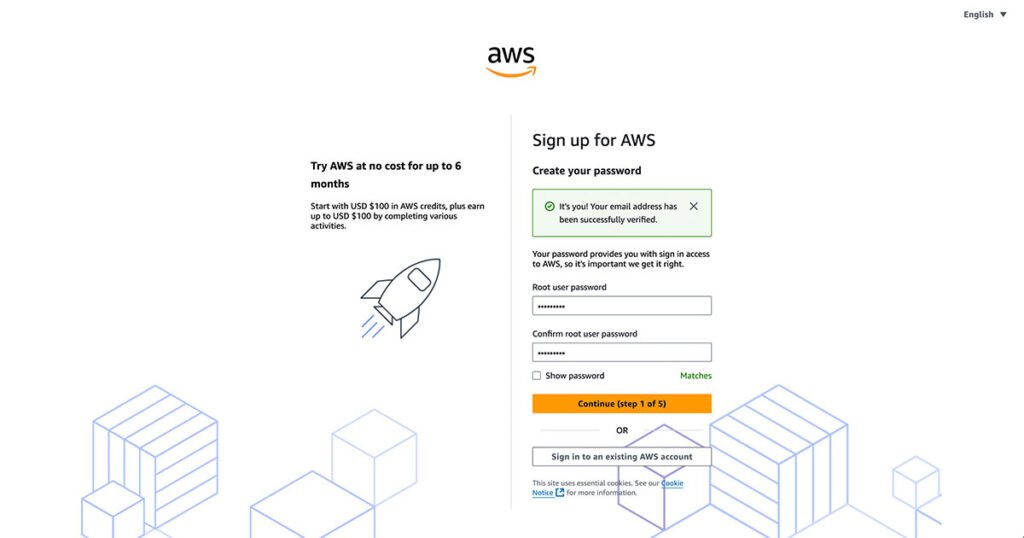 Anthropic Claude Bedava Kullanın Amazon AWS Şifre Belirleme Ekranı