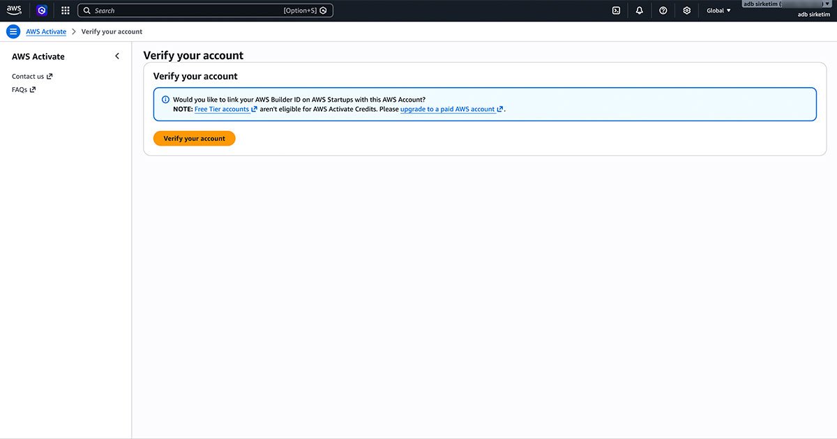 Anthropic Claude Bedava Kullanın Amazon AWS Activate Startup Başvurusu