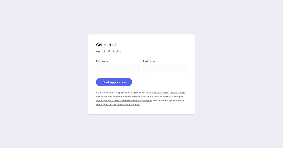 Mercury Bank Nedir? Mercury Hesabı Nasıl Açılır? Mercury Bank Get Started Ekranı
