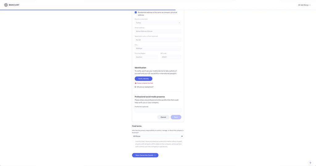 Mercury Bank Nedir? Mercury Hesabı Nasıl Açılır? Mercury Bank Kimlik Doğrulama